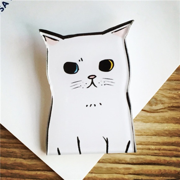 Jewelry - SALE Annoyed Kitty Acrylic Pin Kawaii Anime
